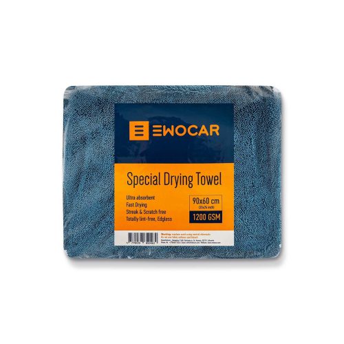 Twisted Loop Dark Blue Car Drying Towel - 1200 GSM